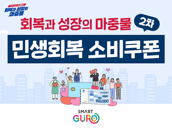 2025 새정부 추경예산 회복과 성장의 마중물 회복과 성장의 마중물 민생회복 소비쿠폰 SMART GURO||1