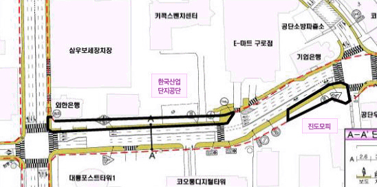 창조길 도로 확장 구간